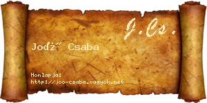 Joó Csaba névjegykártya